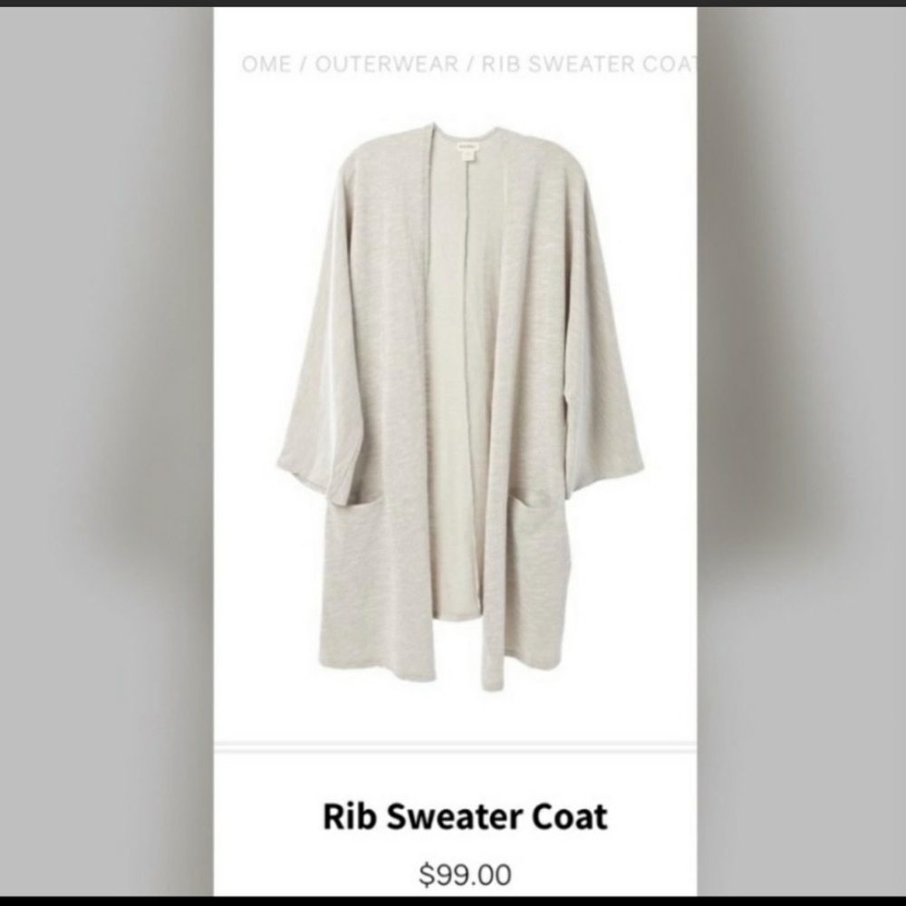DONNI Ribbed Sweater Cardigan NWT - Picture 5 of 10